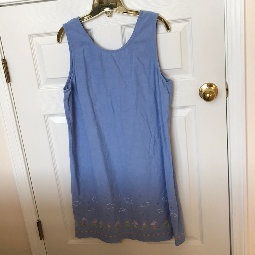 Embroidered blue dress boutique purchase NWOT